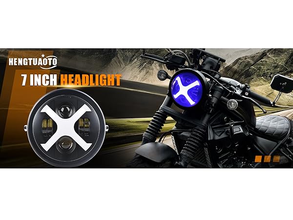 Amazon.com: HENGTUAOTO 7inch LED X-Style White/Blue DRL