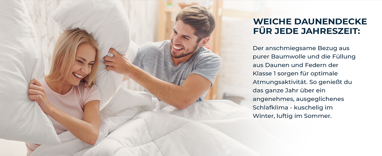 Glückstoff Daunendecke Federdecke Ganzjahresdecke