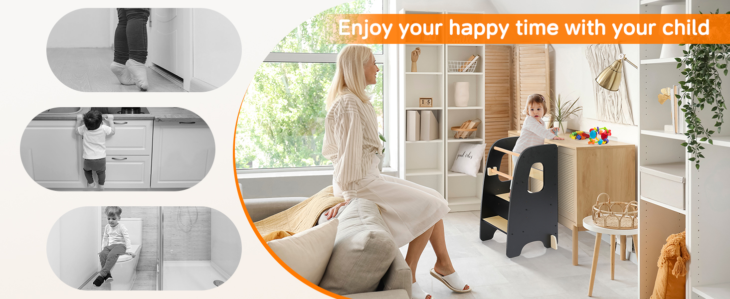 Ezebaby Toddler Kitchen Stool Helper Toddler Step Stool