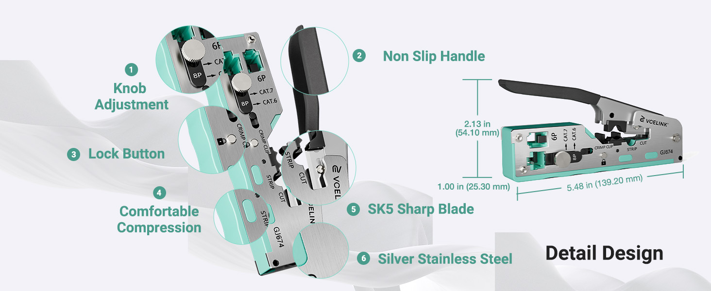 stainless rj45 crimp tool