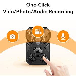 body camera with audio and video recording