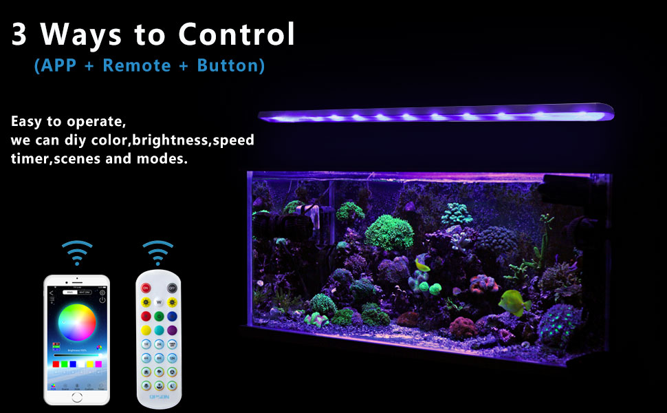 Jenklight 2023 LED Aquarium Light with Timer 7/24 Automated