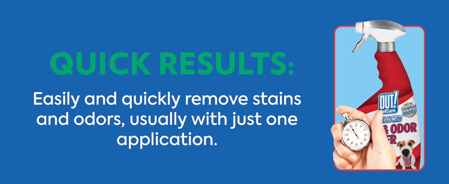 OUT! PetCare Advanced Stain and Odor Remover ProBacteria and Enzyme Formula for