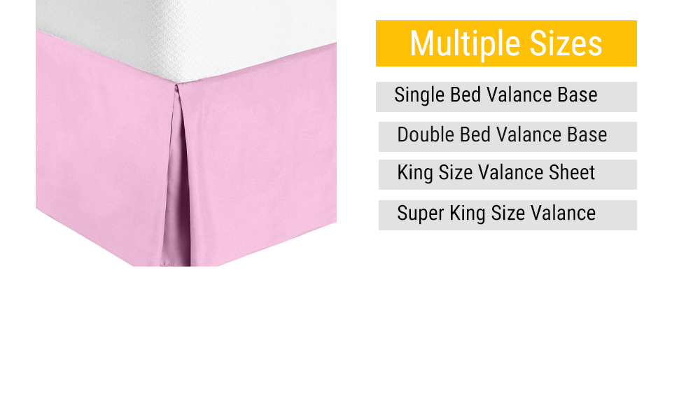 Rohi King Size Base Valance Sheet Extra Deep 16” Skirt Valance Sheet