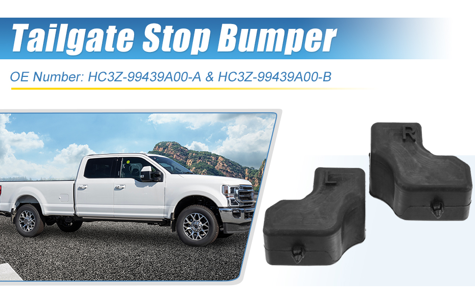 X AUTOHAUX 1 Pair Left Right Side Black Tailgate Rubber