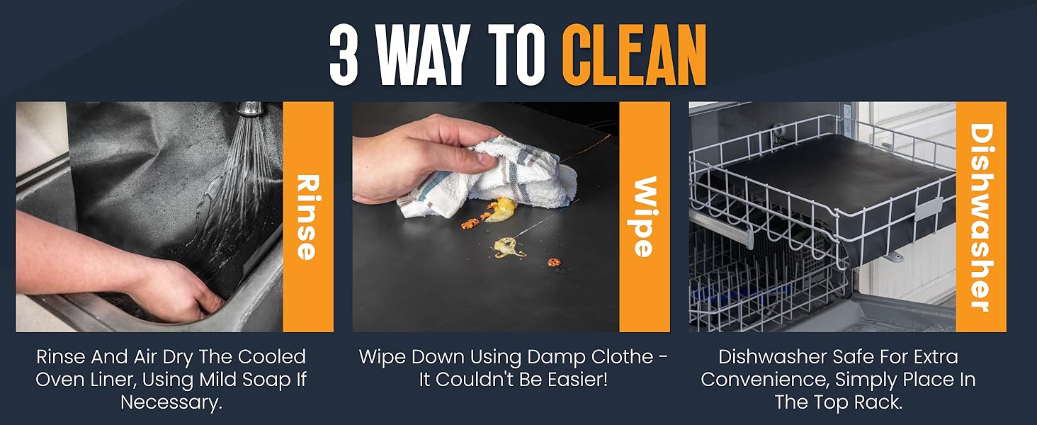 Oven Liners for Bottom of Oven 2 Pack Large Heavy Duty Mats, 17”x25