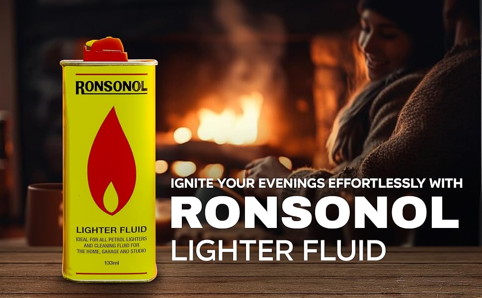 ZYBUX RONSONOL Lighter Fluid 133ml LongLasting, Clean Burning Fuel for Everyday Use