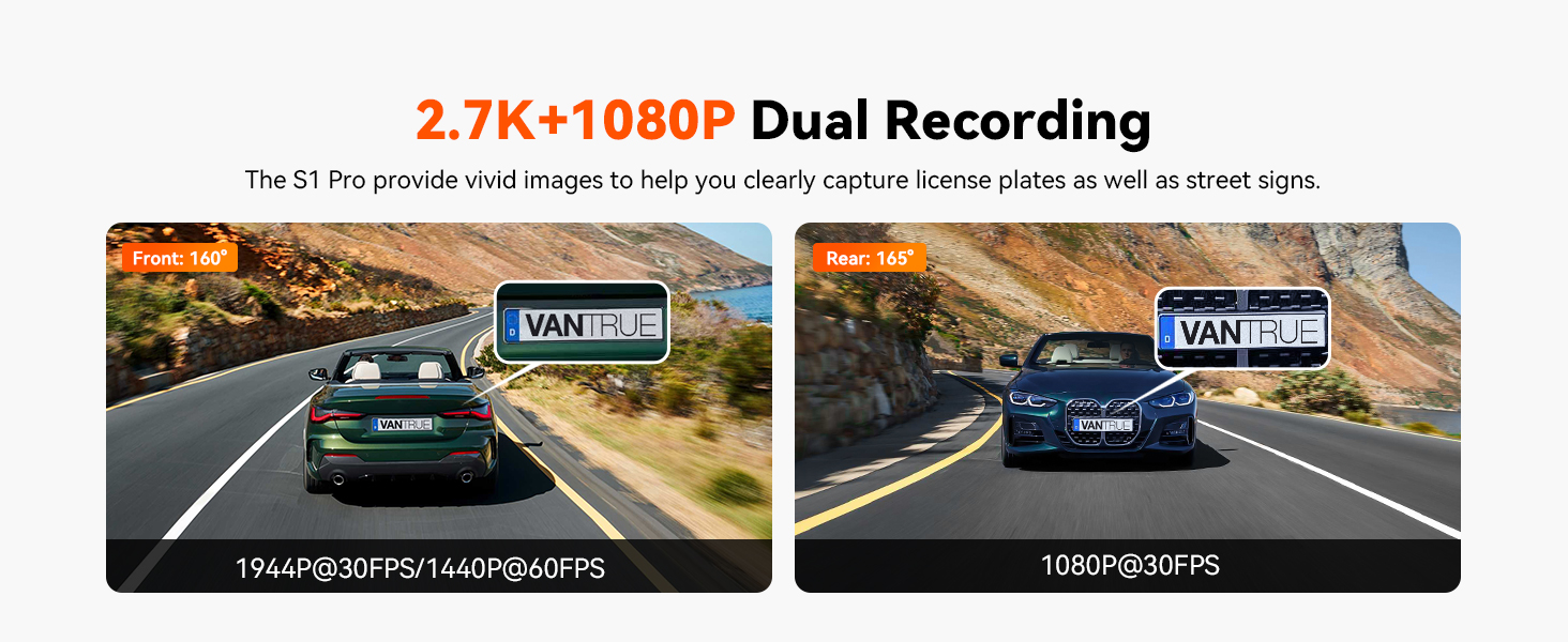dual 2.7K dash cam