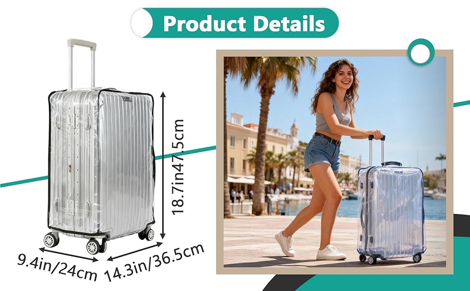 20 inch transparent luggage cover 2