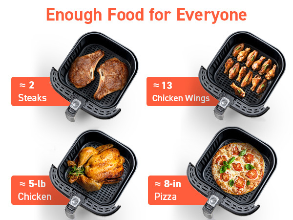 CP168 AIR FRYER COSORI enough food for everyone