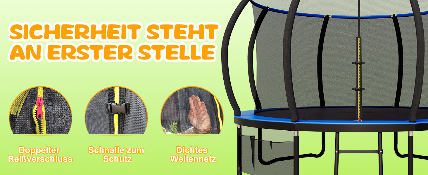 Devoko Outdoor Trampolin, TÜV GS-Zertifikat, Kindertrampolin mit Sicherheitsnetz A1a1a18a 1da1 4422 98aa F1434e7b0afb. CR0,0,1464,600 PT0 SX1464 V1