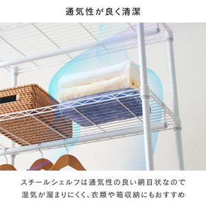 Amazon｜ドウシシャ ルミナス 2段ワードローブ ホワイト EHL2WD