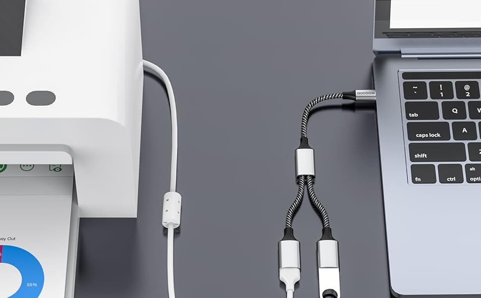 USB C to Dual USB Female Adapter Type C to Dual USB Splitter USB c to