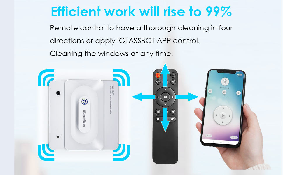 Mamibot W120T Window Cleaning Robot Vacuum with iGLASSBOT APP/Remote