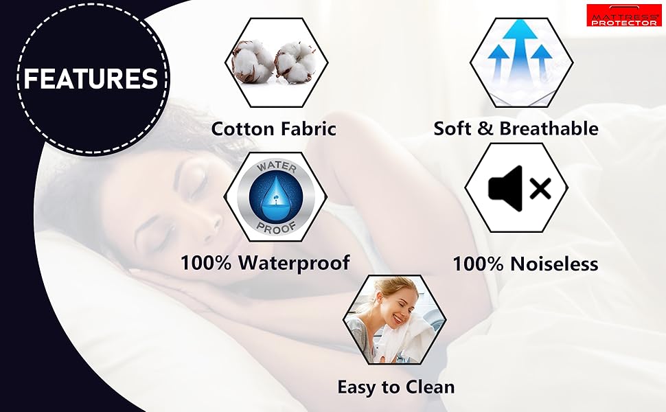 mattress protector double, waterproof mattress pad, queen size mattress cover