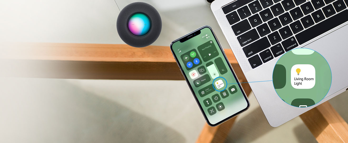Fonctionne avec Alexa, Apple HomeKit et Google Home