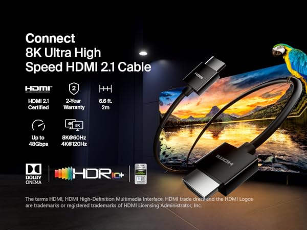 Connect 8K Ultra High Speed HDMI 2.1 Cable
