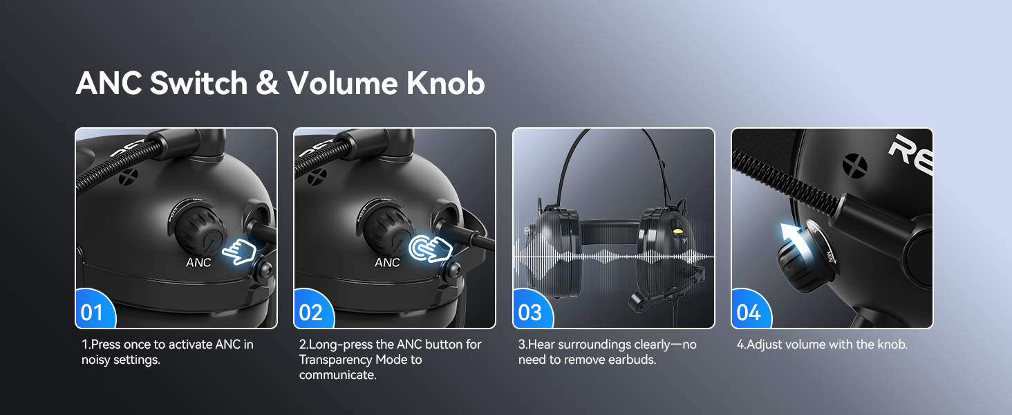 behind the head walkie talkie headset