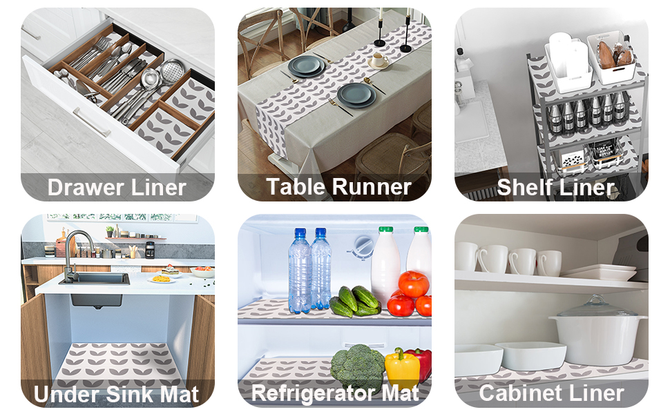 Shelf Liners for Kitchen 11 Inch x 20 FT, Plastic Shelf Liner, Non