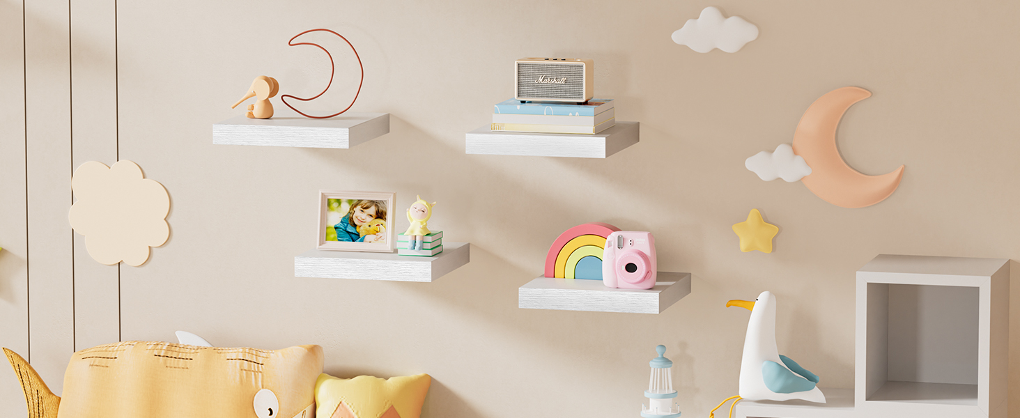 floating shelves nursery