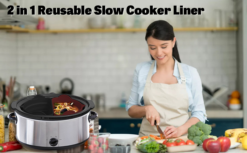 Cyuanxgr Slow Cooker Liners Compatible for Crockpot 6 QT