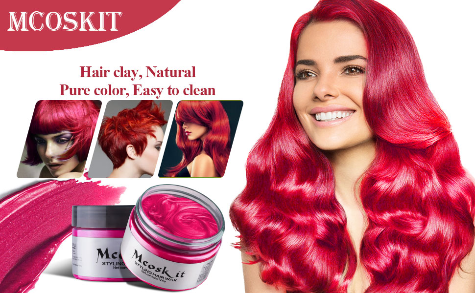 MCOSKIT HairColorWax for Men & Wome (Red) Beauty & Personal Care