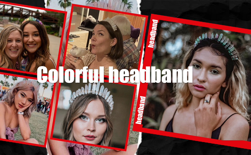 raw crystal quartz headband crown rhinestone crown hairband