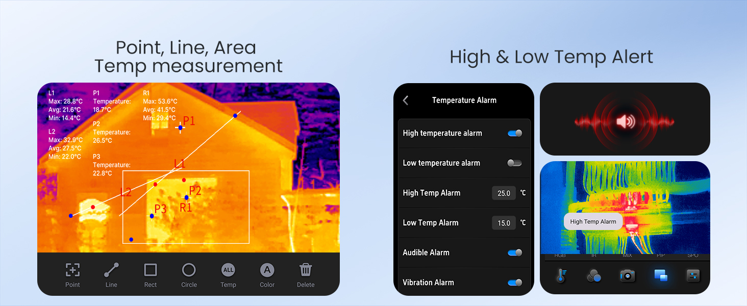 Thermal Camera for Android/iOS, P3 Thermal Imaging Camera