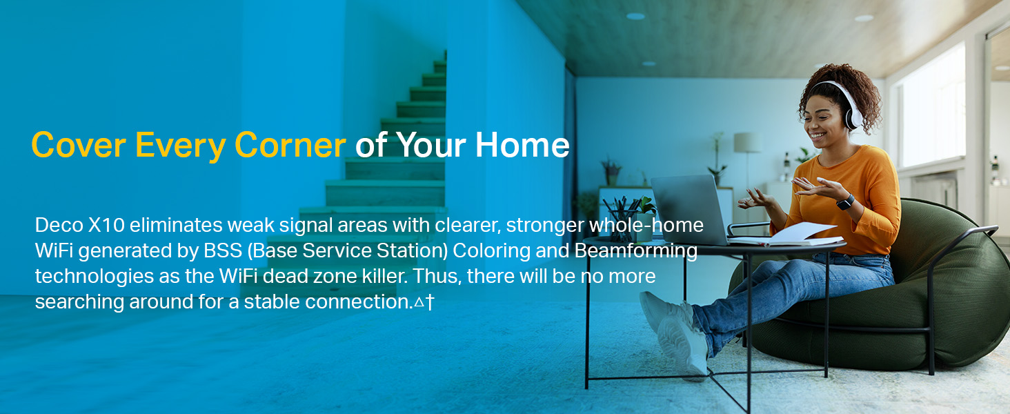 Deco X10 AX1500 Whole Home Mesh Wi-Fi 6 System