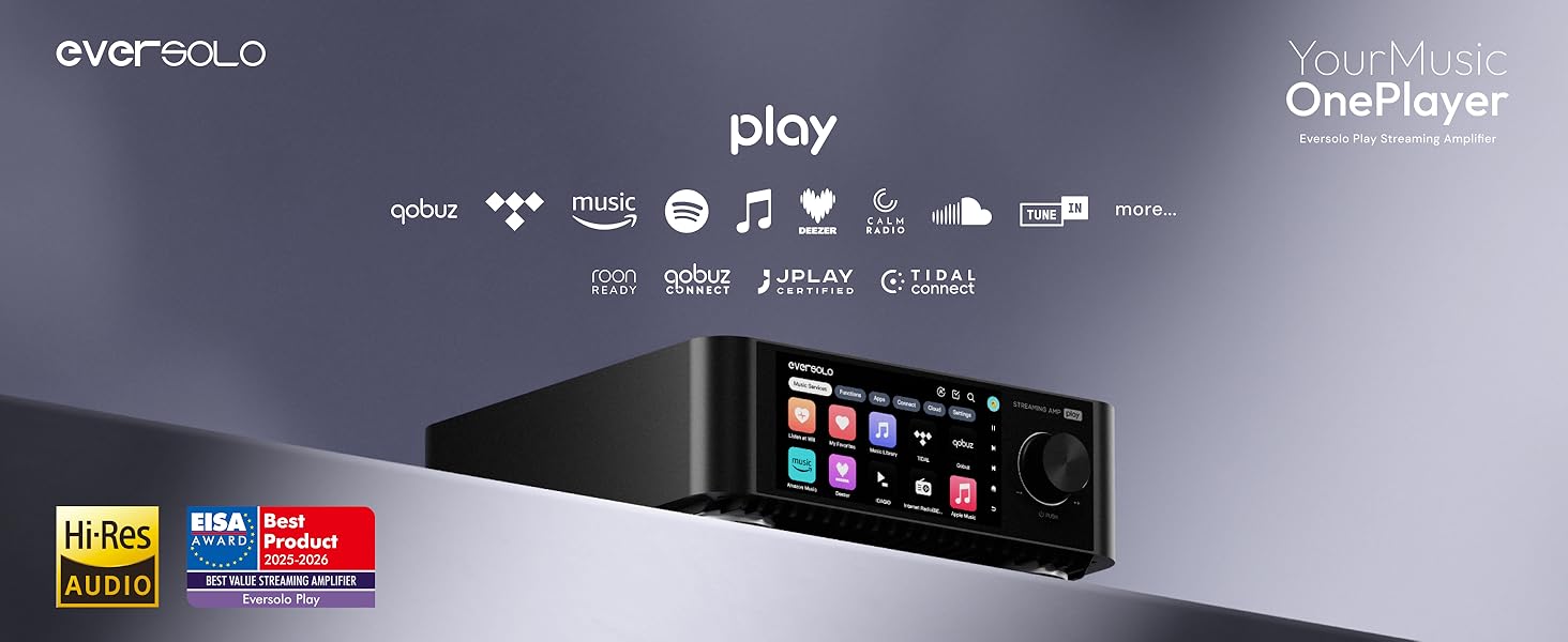 Eversolo Play Music Streamer with Amplifier and DAC
