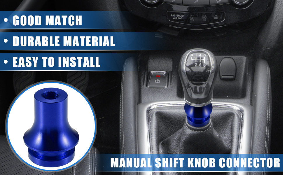 VekAuto Car Gear Shift Knob Adapter, M10x1.5 Shifter Boot