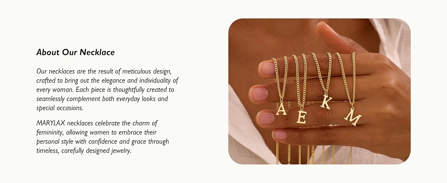 gold initial necklaces for girls