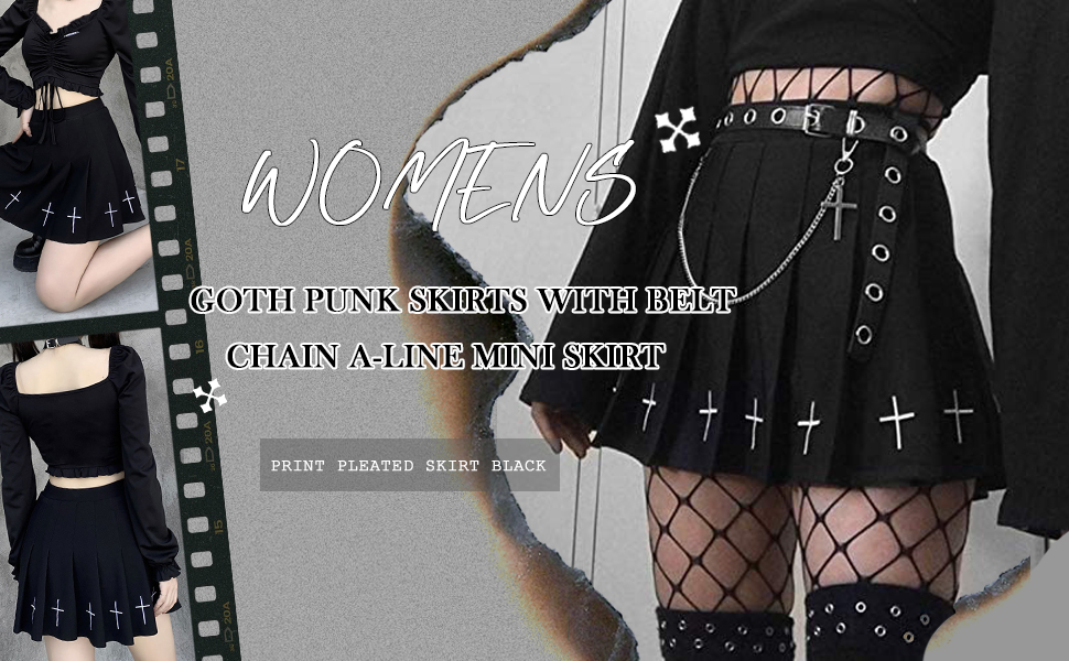 Amazon.com: XKBHYD A-Line Mini Tennis Skirt Goth Clothes