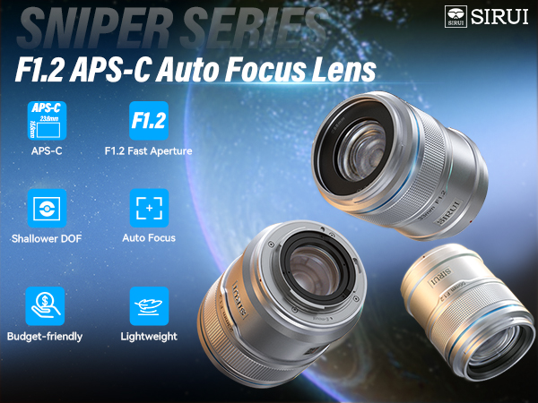 SIRUI Sniper 23mm F1.2 Eマウントレンズ Amazon.com : Sirui Sniper 23mm f/1.2 Autofocus Lens (E Mount