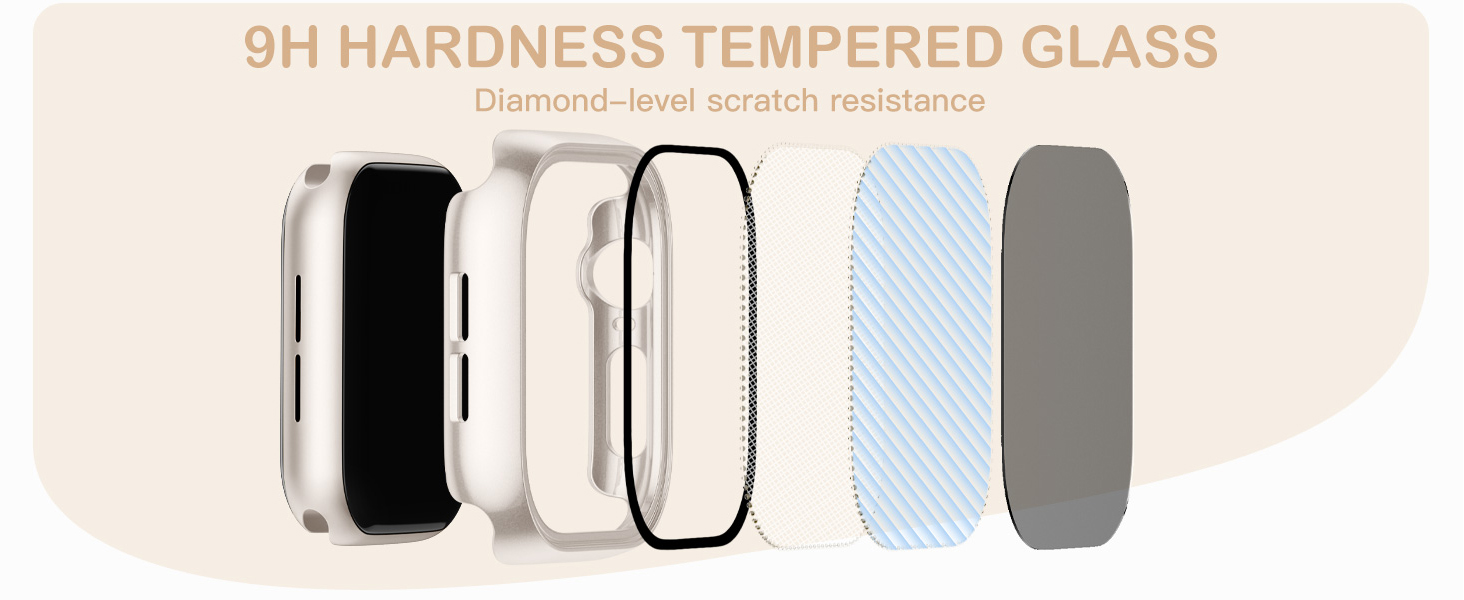 Engineered with shatterproof PC frame + 9H hardness tempered glass