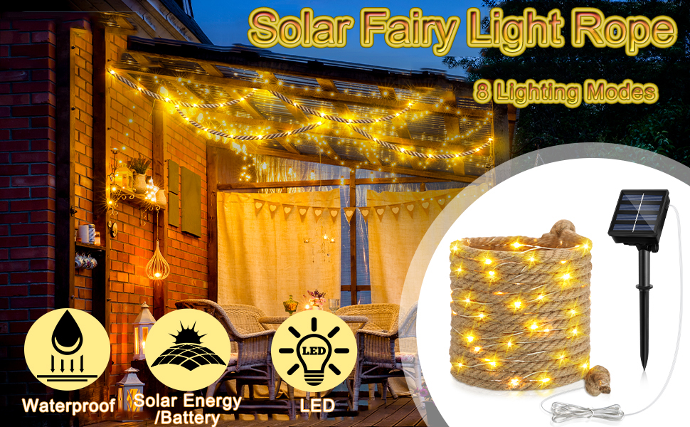 TTSAM Rope Lights Outdoor,Battery Christmas Tree Lights,Battery Powered