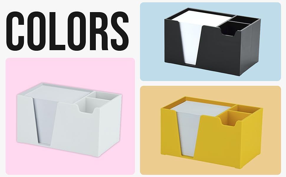 Available in several colors white black yellow