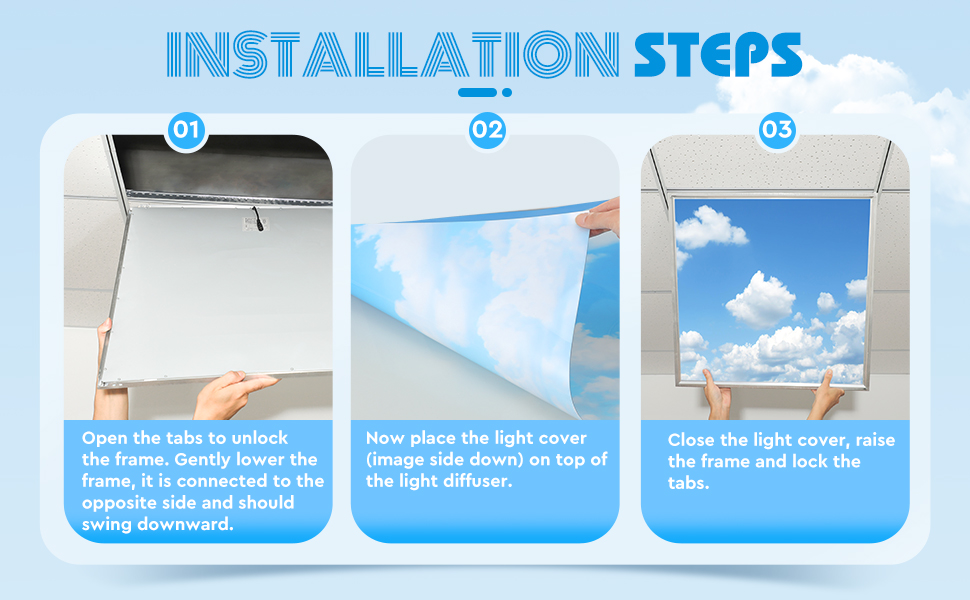 4 Pcs Fluorescent Light Covers Ceiling Light Covers Classroom Light