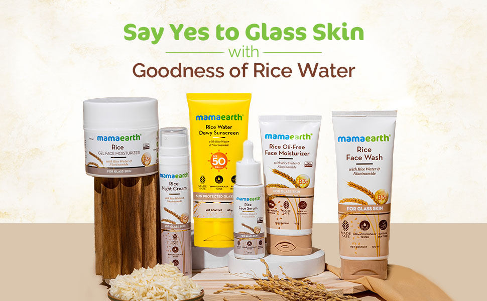 Mamaearth Rice Water Dewy Sunscreen with Rice Water & Niacinamide 80g