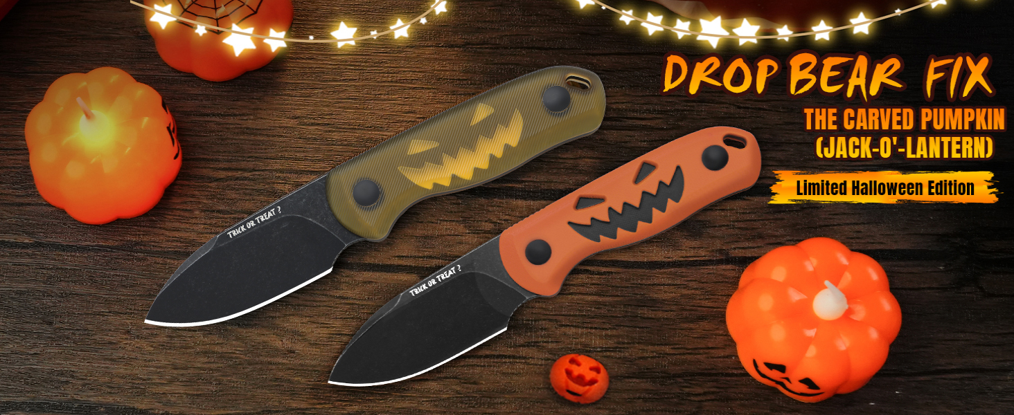 Kizer drop bear fixed blade knife with kydex sheath