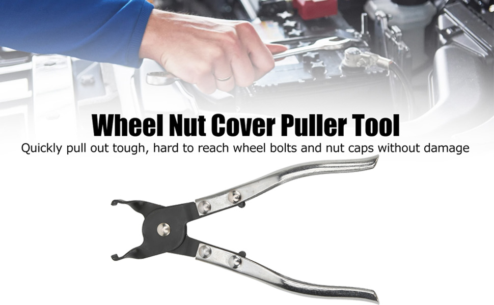 Wheel Lug Nut Cap Plier, Wheel Nut Cover Plier Jaw Tip Metal Safe Removal Puller Remover Tool