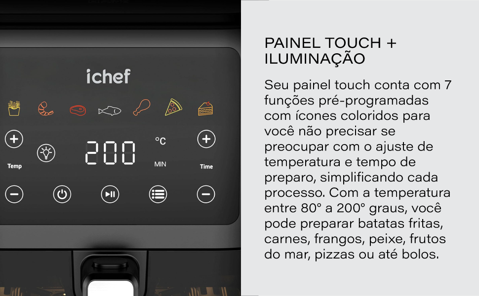 POLISHOP Fritadeira elétrica Airfryer Max Space 8L