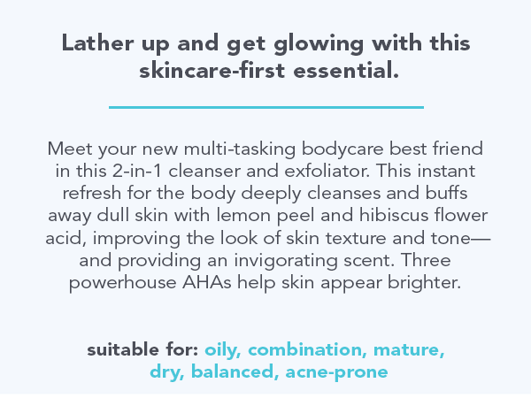 take care and nourish exfoliating body wash