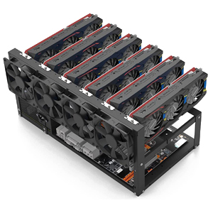 8 GPU Mining Rig Frame for Crypto Coin Currency Bitcoin Ethereum BTC