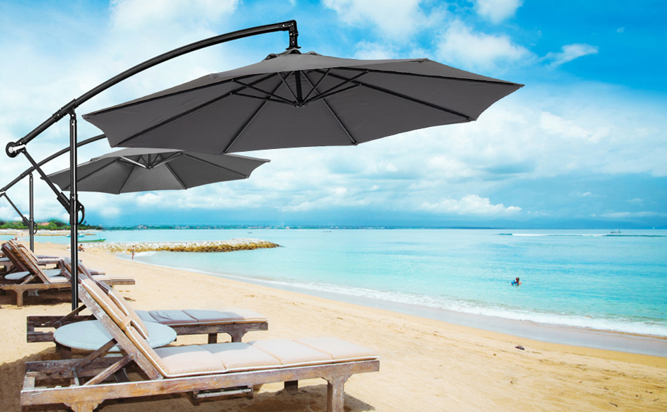 Parasol Déporté avec Manivelle