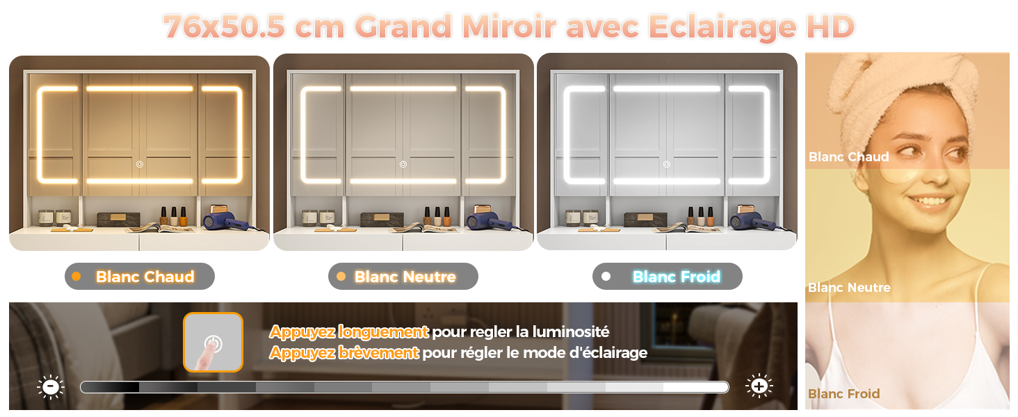 Coiffeuse avec Grand Miroir