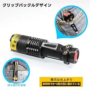 紫外線懐中電灯 365nm UVライト 紫外線LED懐中電灯,395/365 nm,検査灯,トーチ,UVランプ,ズーム