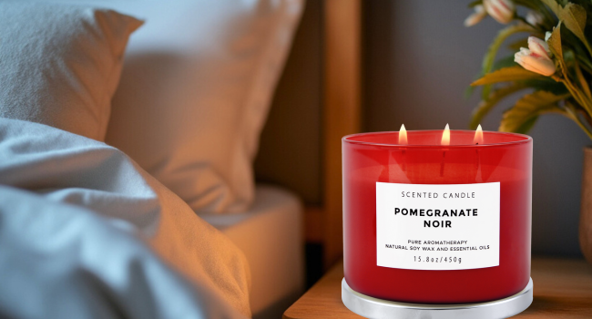 pomegrante scented candle for home bedroom candle luxury candle kitchen candle bath candle holiday