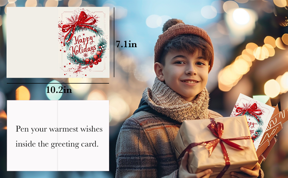 24Pack Christmas Greeting Cards with Envelopes & Stickers