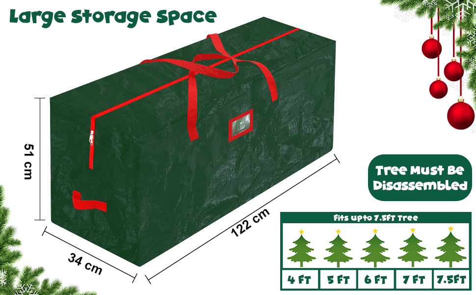 Evoio Christmas Tree Storage Bag, Heavy Duty Xmas Tree Bag with Zipper